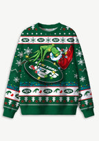 Grinch New York Jets Logo Ugly Christmas Sweatshirt