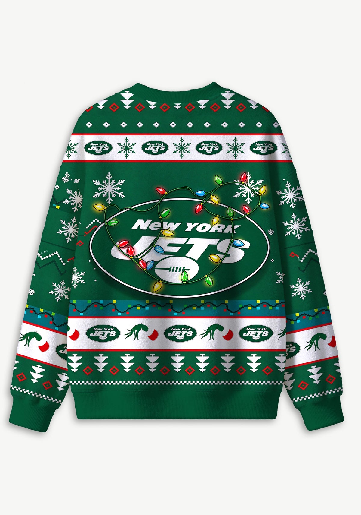 Grinch New York Jets Logo Ugly Christmas Sweatshirt