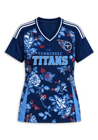 Women's Tennessee Titans Floral V-Neck T Shirt