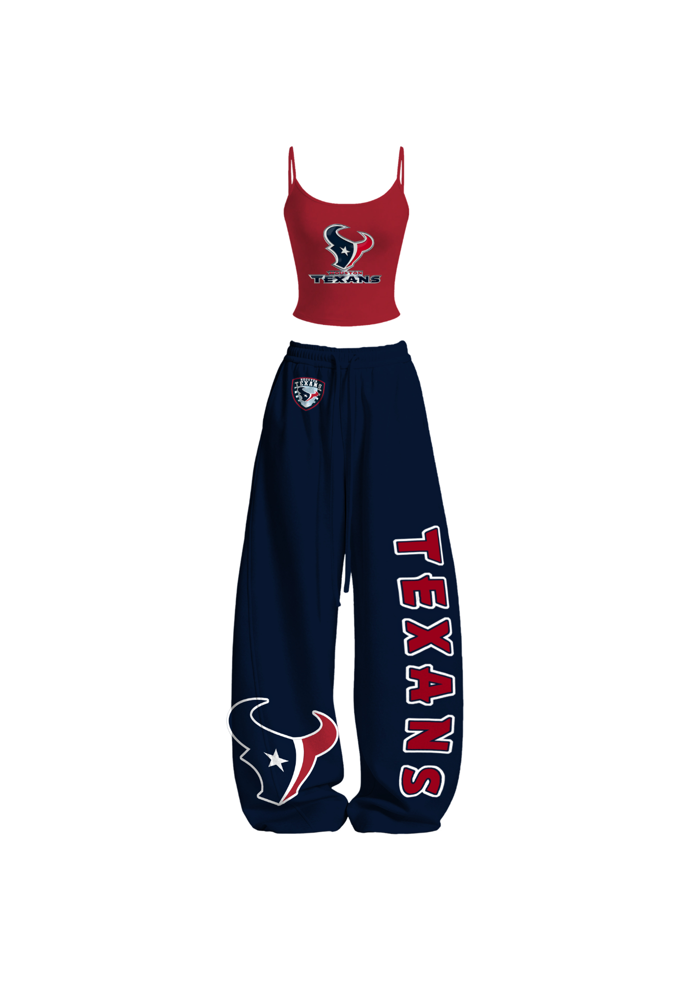 Houston Texans Bull Logo Tops & Elasticated Trousers Two-Piece Set
