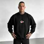 Kansas City Chiefs Helmet Waffle Knit Crewneck Sweatshirt