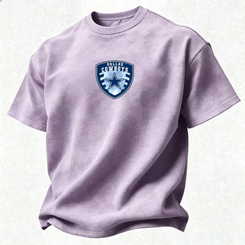 Dallas Cowboys Printed Unisex 100% Pure Cotton Washed T-Shirt
