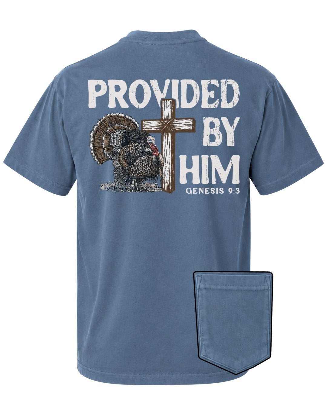 Provided By Him POCKET Tee Main image