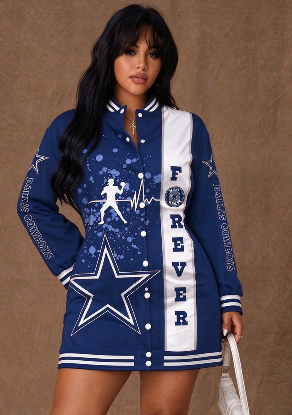Women's Dallas Cowboys Button Down Jacket Dress Main image