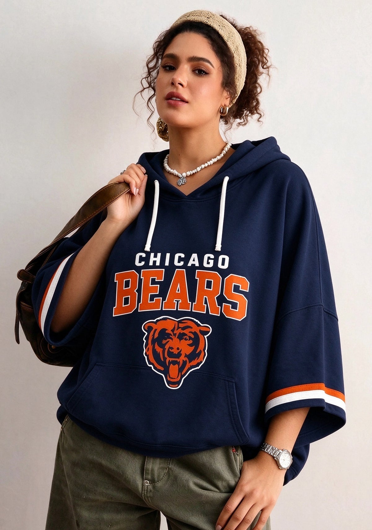 Women’s Chicago Bears 3/4 Dolman Sleeve Hoodie Main image