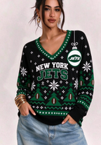 Women’s New York Jets Ugly NFL Christmas Sweatshirt