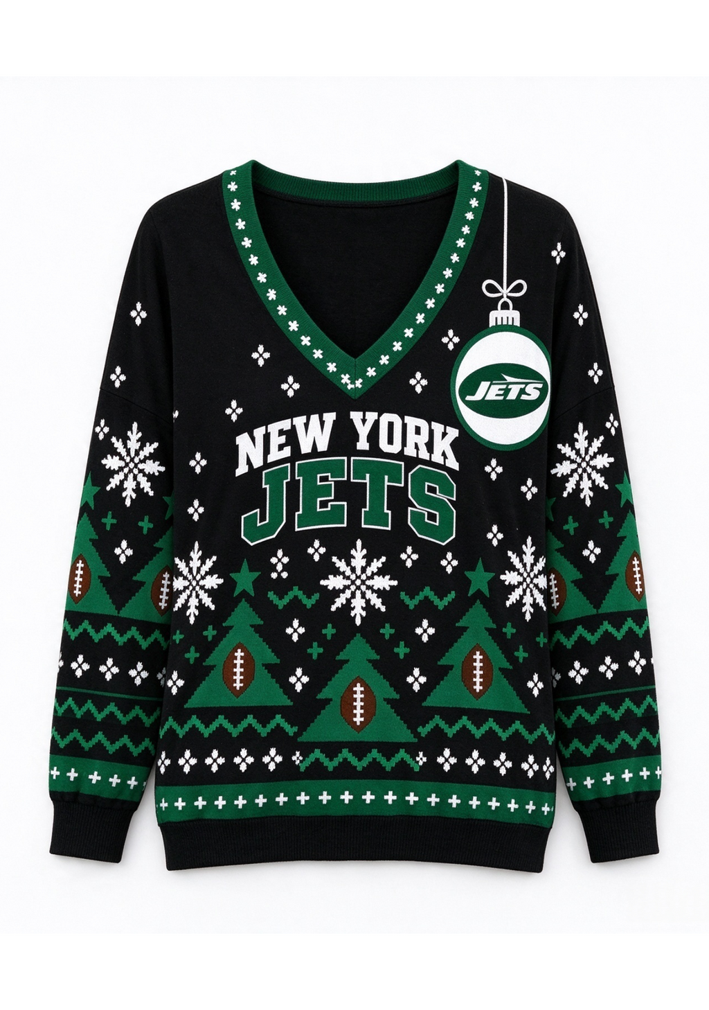 Women’s New York Jets Ugly NFL Christmas Sweatshirt