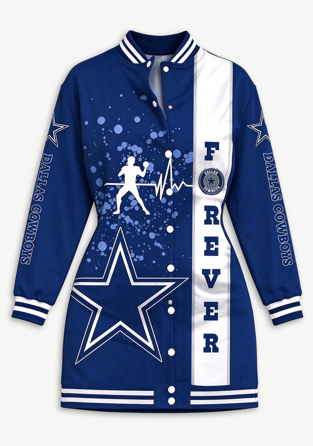 Women's Dallas Cowboys Button Down Jacket Dress
