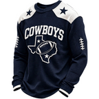 Dallas Cowboys Waffle Knit Long-Sleeve Sweatshirt