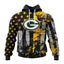 Green Bay Packers Vintage American Flag Graphic Hoodie NFL Fan Sweatshirt