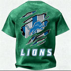 Detroit Lions Printed Unisex 100% Pure Cotton Washed T-Shirt