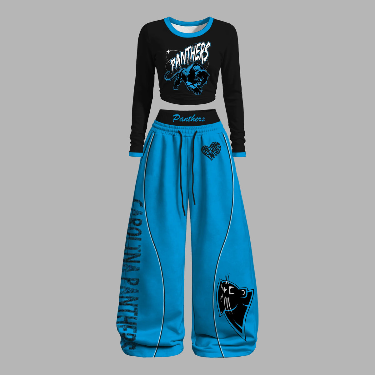 "Carolina Panthers" Long-sleeved double-layer stretch pants set Main image