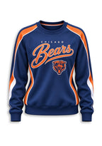Women's  Chicago Bears Crewneck Sweatshirt & Flared Pants 2 Piece Set