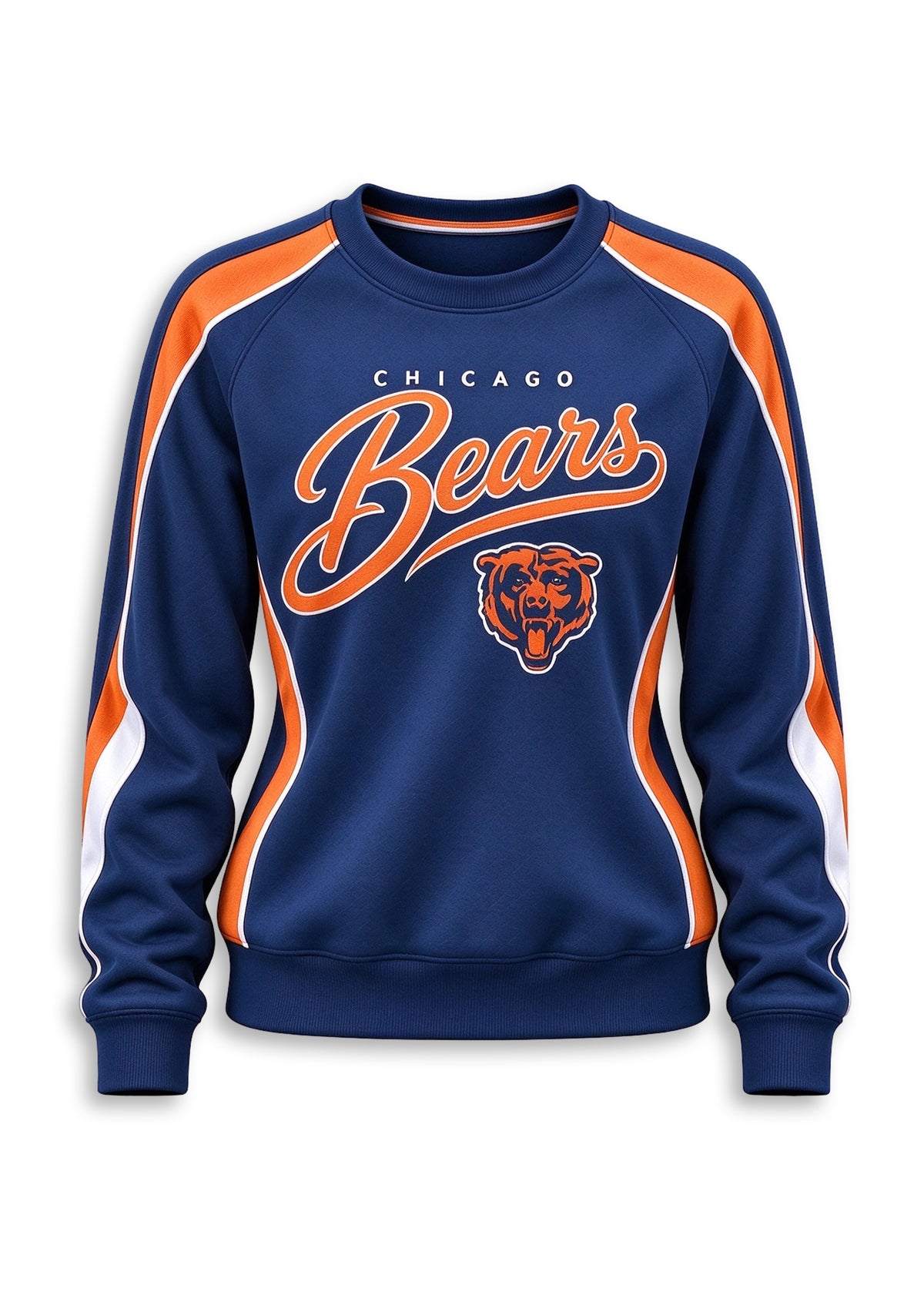 Women's  Chicago Bears Crewneck Sweatshirt & Flared Pants 2 Piece Set