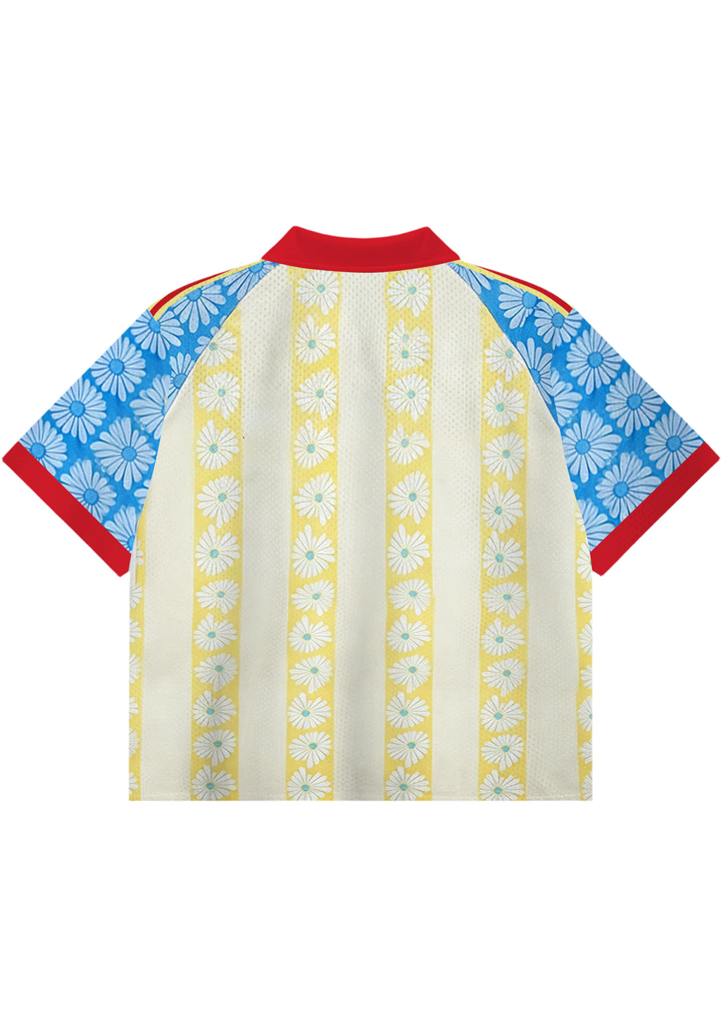 Colombia-Inspired Daisy Cropped Collared Soccer Jersey