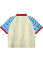 Colombia-Inspired Daisy Cropped Collared Soccer Jersey
