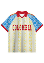 Colombia-Inspired Daisy Collared Soccer Jersey