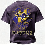 Baltimore Ravens Printed Unisex 100% Pure Cotton Washed T-Shirt