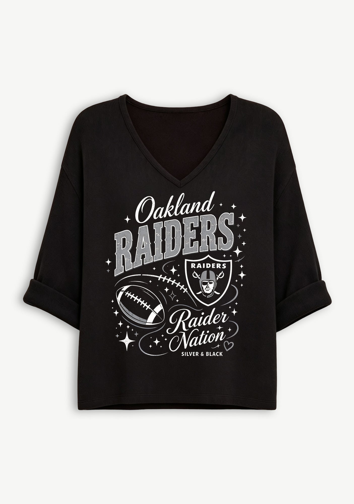 Women Oakland Raiders Long Sleeve Game Day Shirt Secondary image