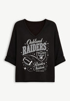 Women Oakland Raiders Sleeve Game Day Shirt