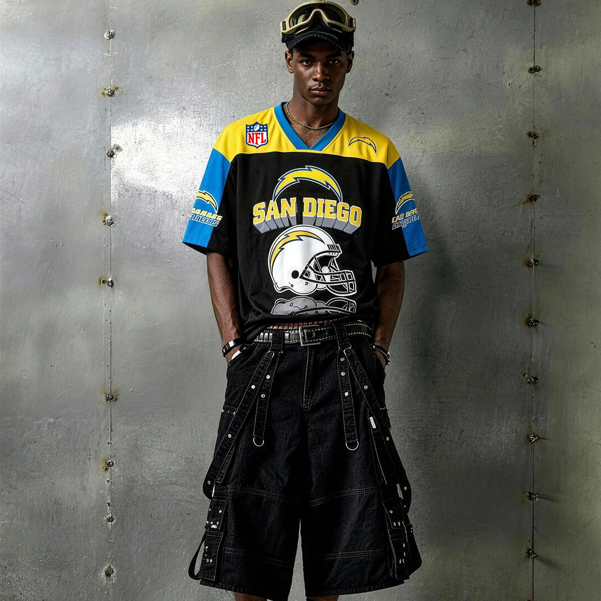 San Diego Los Angeles Chargers Helmet Graphic Jersey Shirts Secondary image
