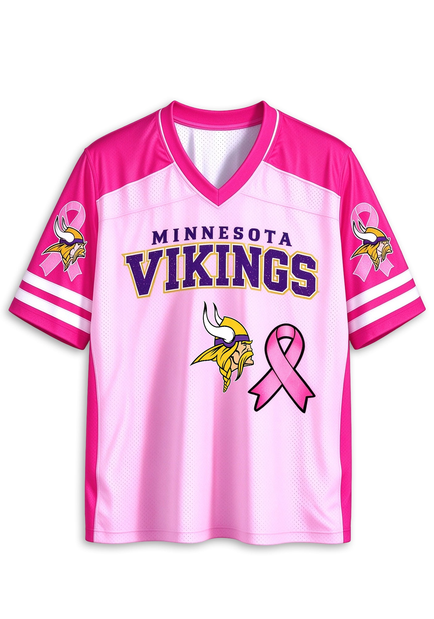 Minnesota Vikings Breast Cancer Awareness Pink Ribbon Mesh Jersey Secondary image