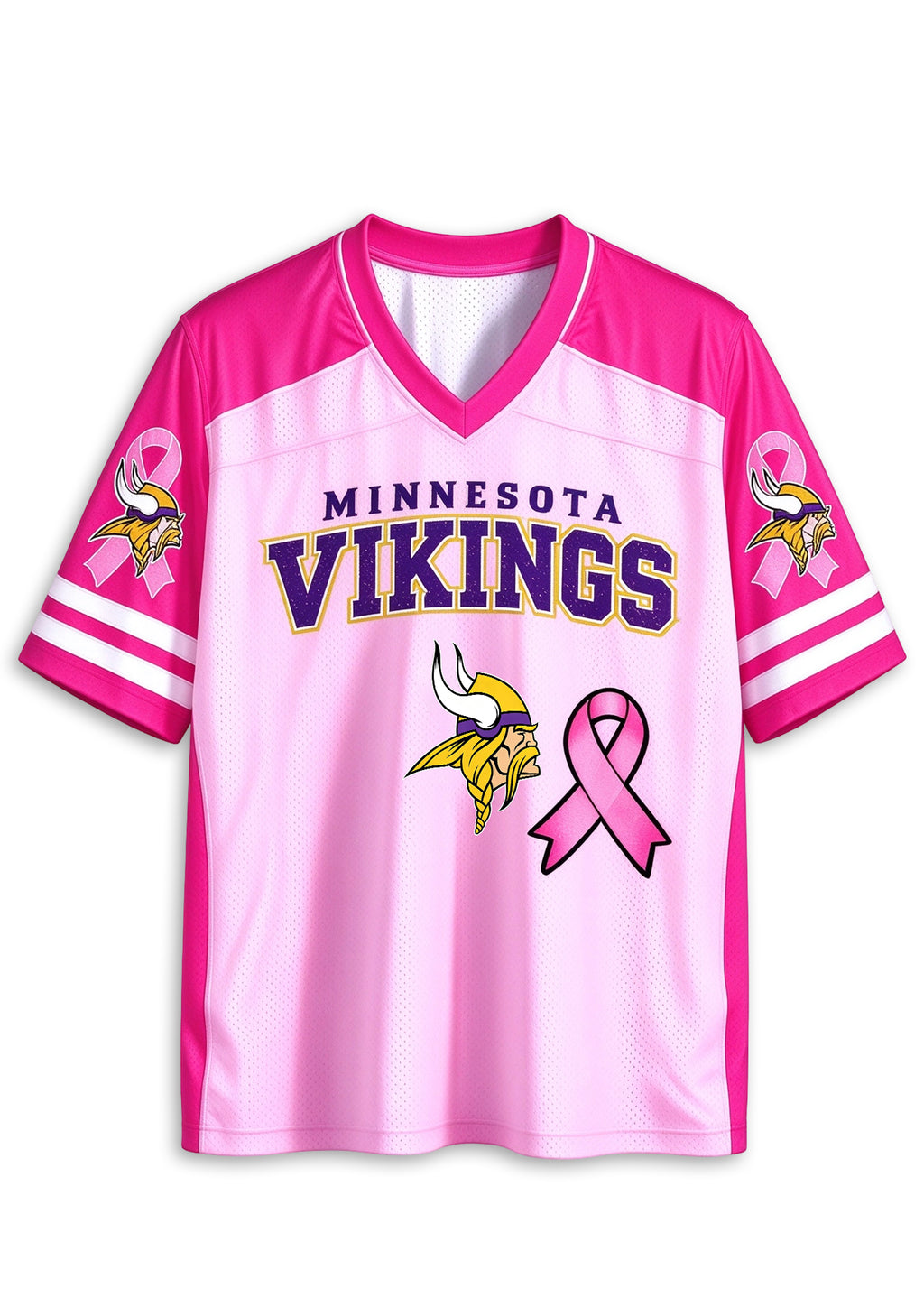 Minnesota Vikings Breast Cancer Awareness Pink Ribbon Mesh Jersey
