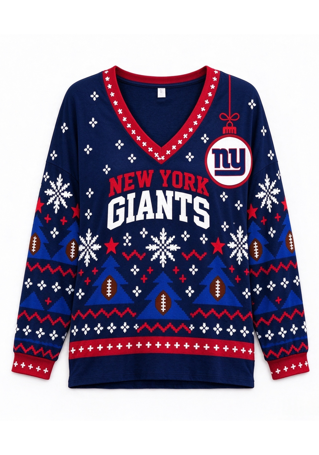 Women’s New York Giants Ugly NFL Christmas Sweatshirt