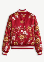 Women San Francisco 49ers Floral Print Zip Up Jacket Custom Name For Fan