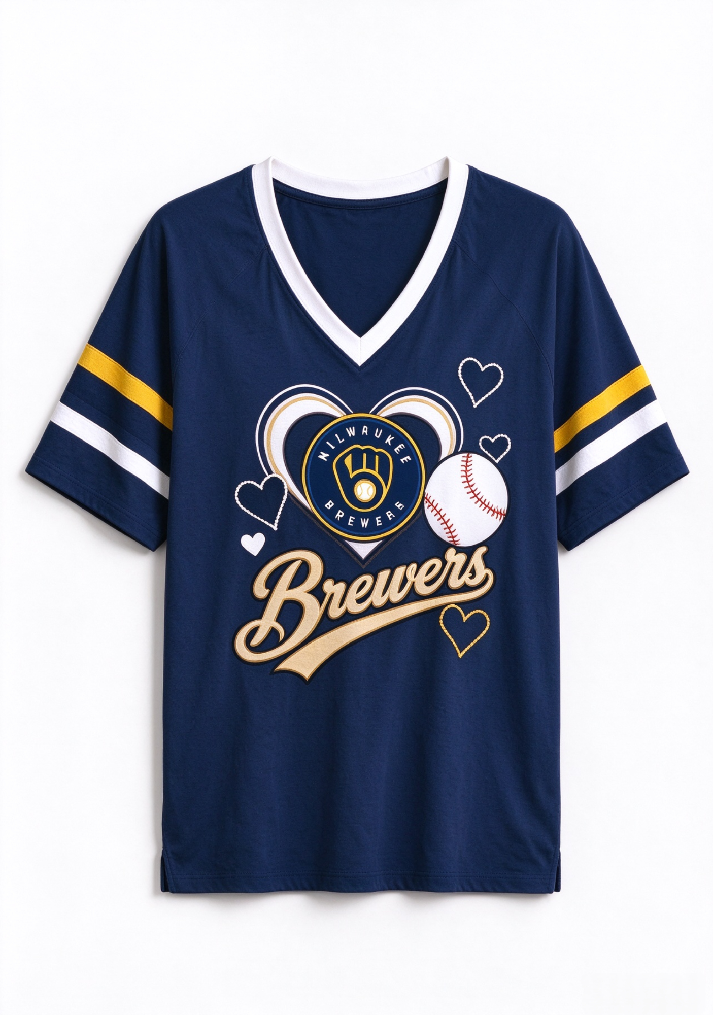 Women Milwaukee Brewers Baseball Graphic V-Neck T-Shirt Secondary image