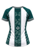 Women's Philadelphia Eagles Floral Baroque Striped V-Neck T-Shirt