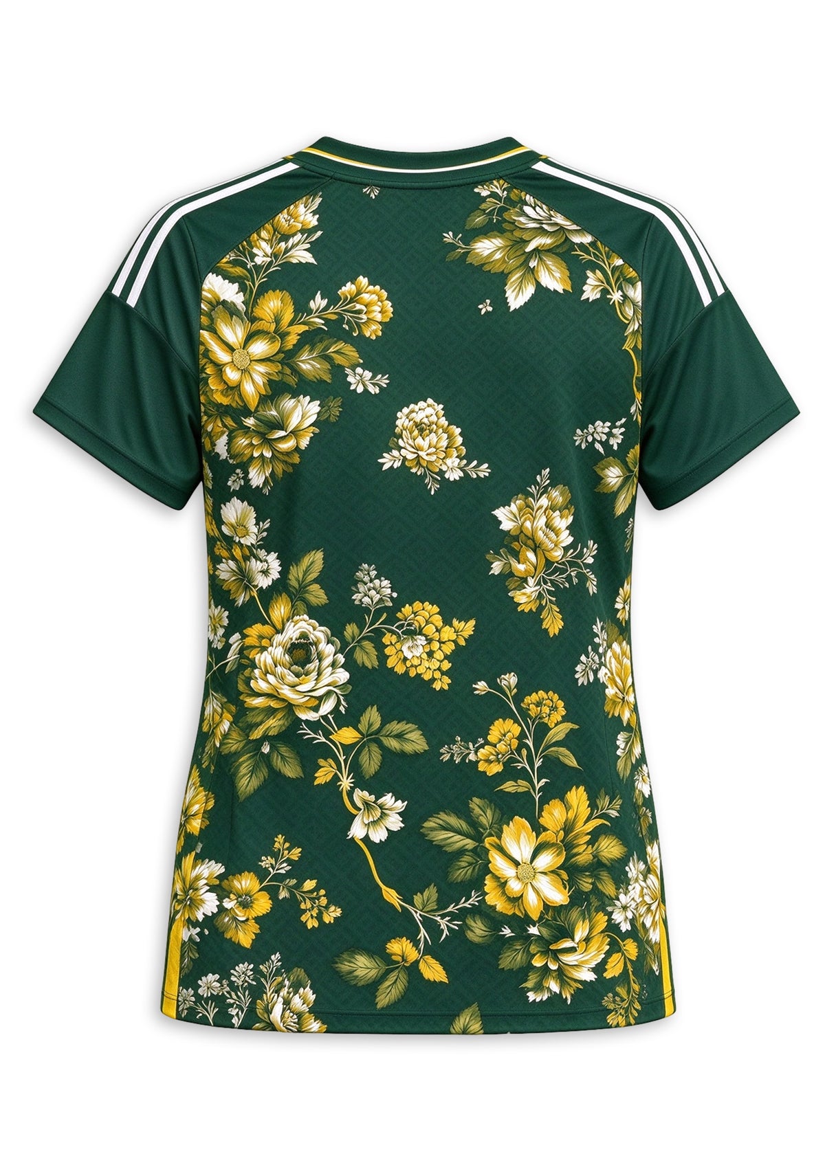 Women's Green Bay Packers Floral V-Neck T Shirt