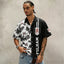 Fulham FC Black‑White Half‑Split Hawaiian Shirt For Fan