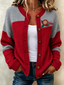 Women's Football Printed Knitted Cardigan