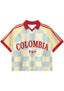 Colombia Checkerboard Crop Collared Soccer Jersey