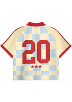 Colombia Checkerboard Crop Collared Soccer Jersey