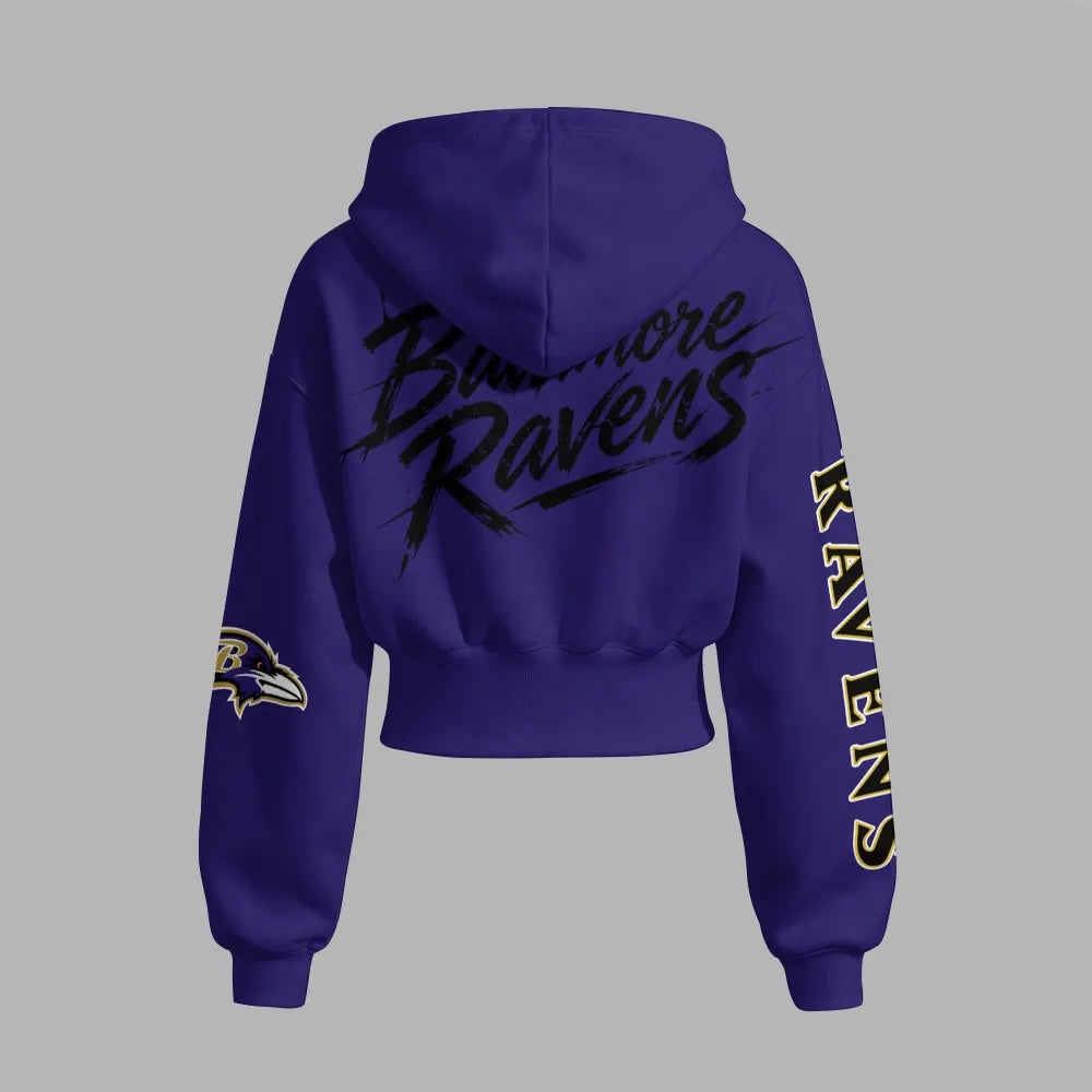 Baltimore Ravens Zip-up hooded jacket and elastic-waist pants set | NFL