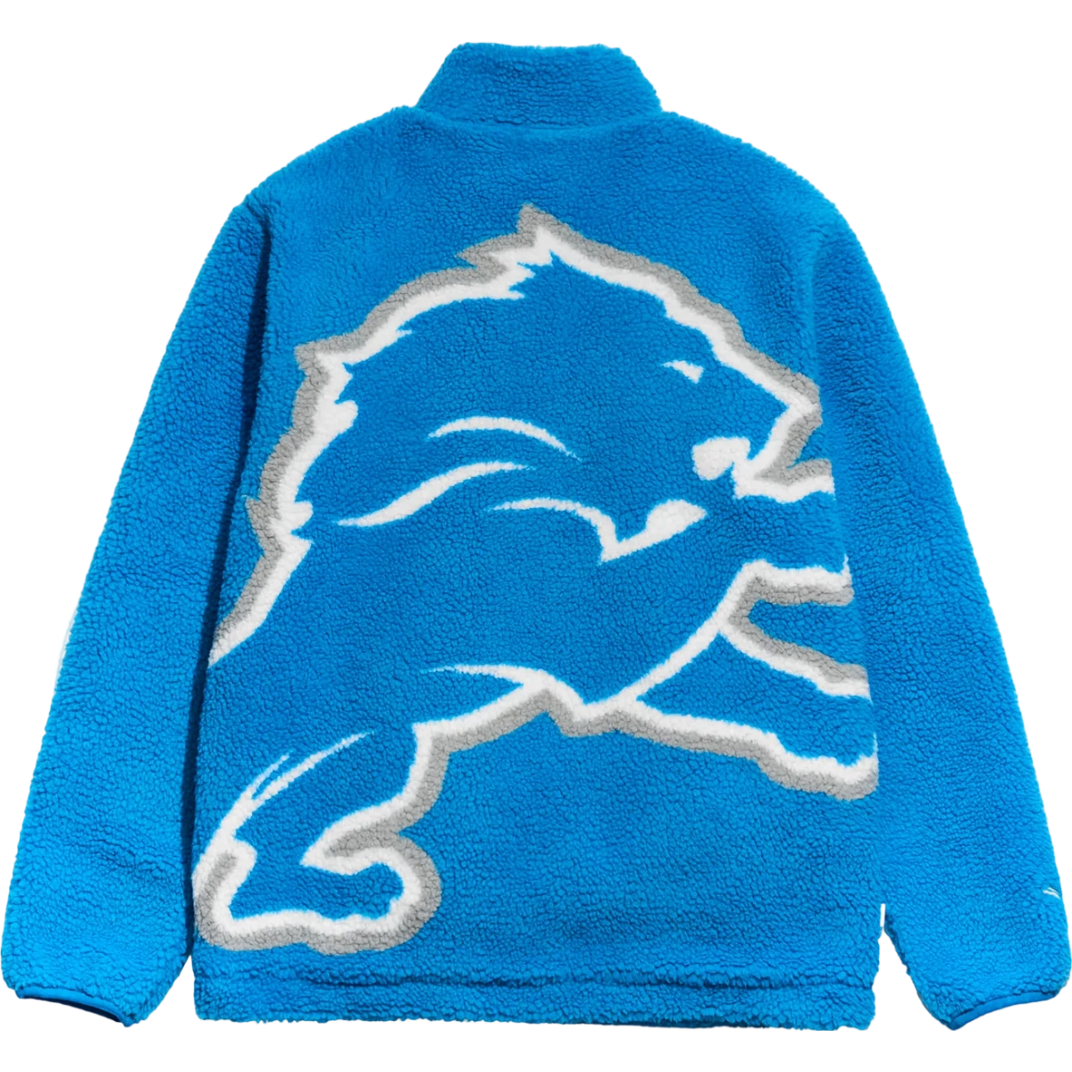 Detroit Lions Big Logo Full Zip NFL Sherpa Fleece Jacket