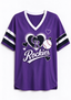 Women Colorado Rockies Baseball Graphic V-Neck T-Shirt