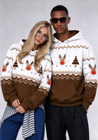 Cleveland Browns Christmas Fair Isle Print Couple Hoodie