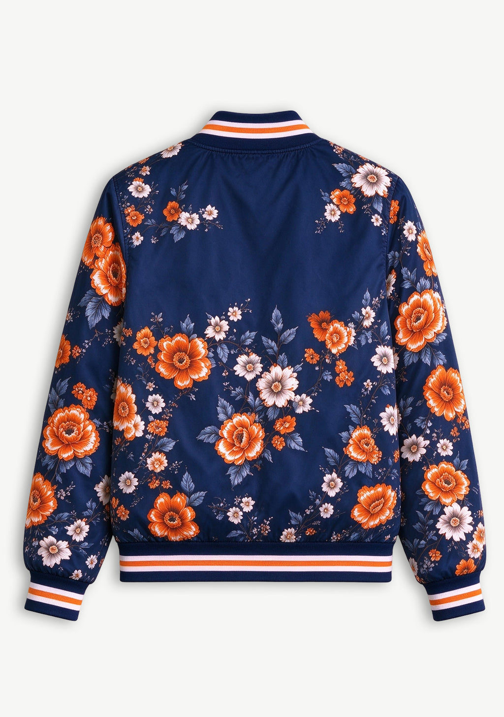 Women Chicago Bears Floral Print Zip Up Jacket Custom Name For Fan
