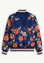 Women Chicago Bears Floral Print Zip Up Jacket Custom Name For Fan