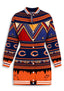 Women's Chicago Bears Aztec Geometric Print Button Down Jacket Dress