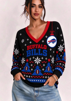 Women’s Buffalo Bills Ugly NFL Christmas Sweatshirt
