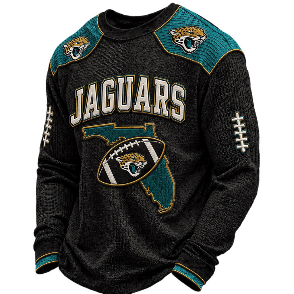 Jacksonville Jaguars Waffle Knit Long-Sleeve Sweatshirt