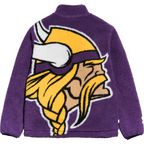 Minnesota Vikings Big Logo Full Zip NFL Sherpa Fleece Jacket