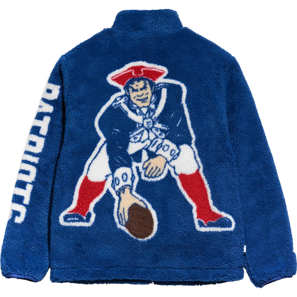 New England Patriots Full Zip NFL Sherpa Fleece Jacket