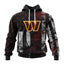 Washington Commanders Vintage American Flag Graphic Hoodie NFL Fan Sweatshirt