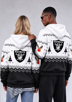 Las Vegas Raiders Christmas Fair Isle Print Couple Hoodie