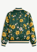 Women Green Bay Packers Floral Print Zip Up Jacket Custom Name For Fan